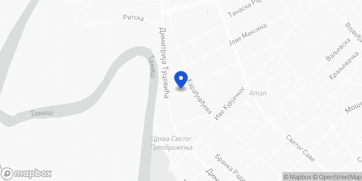 Mapa — Mihajla Pupina 12, Pančevo