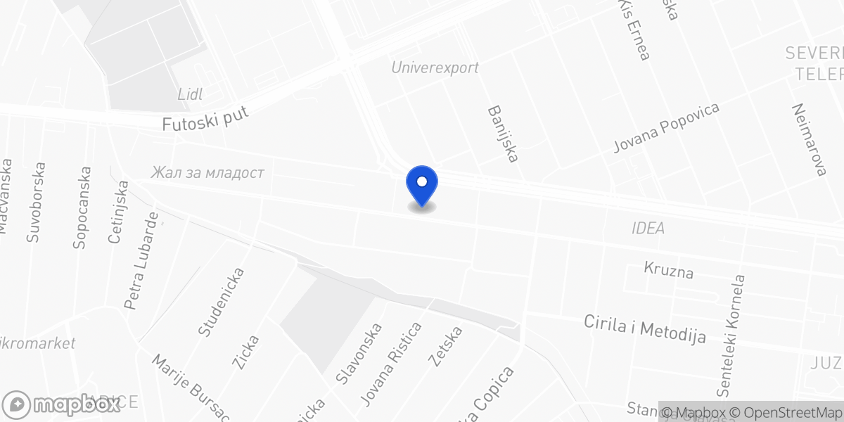 Mapa — Petefi Šandora 156a, Novi Sad