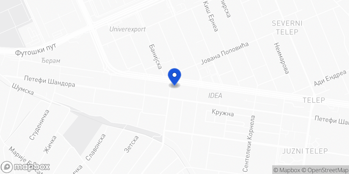 Mapa: Gorana Kovačića 3, Novi Sad