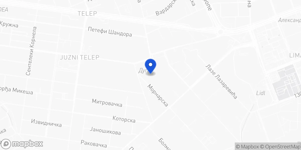 Mapa: Mornarska 3, Novi Sad