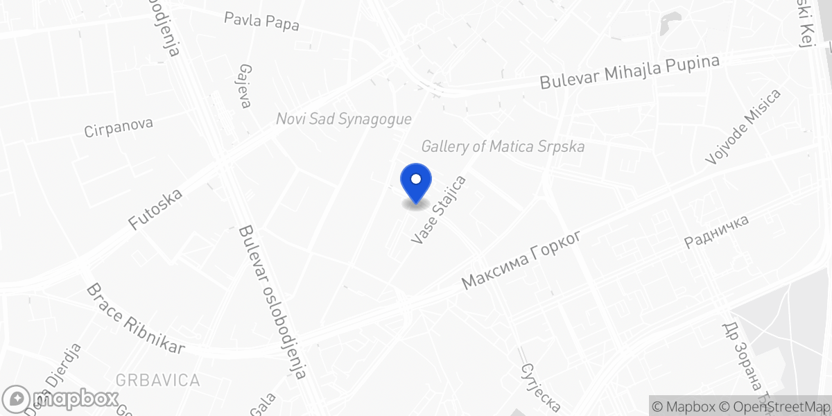 Mapa — Vase Stajića 24b, Novi Sad
