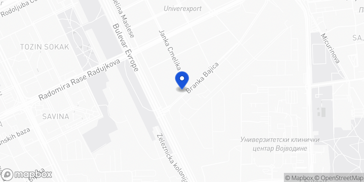 Mapa — Branka Bajića 82, Novi Sad