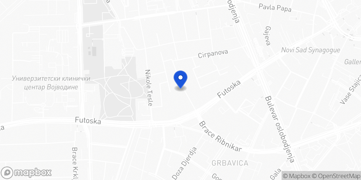 Mapa — Branislava Nušića 3, Novi Sad