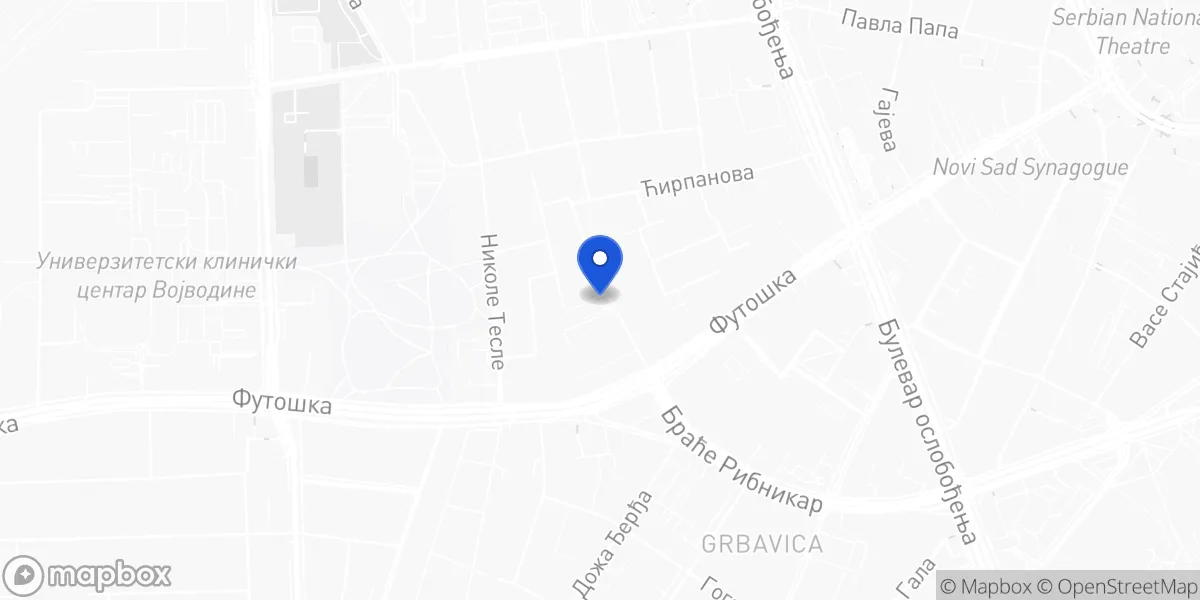Mapa: Branislava Nušića 3, Novi Sad