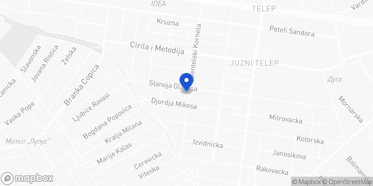 Mapa — Stanoja Glavaša 93a