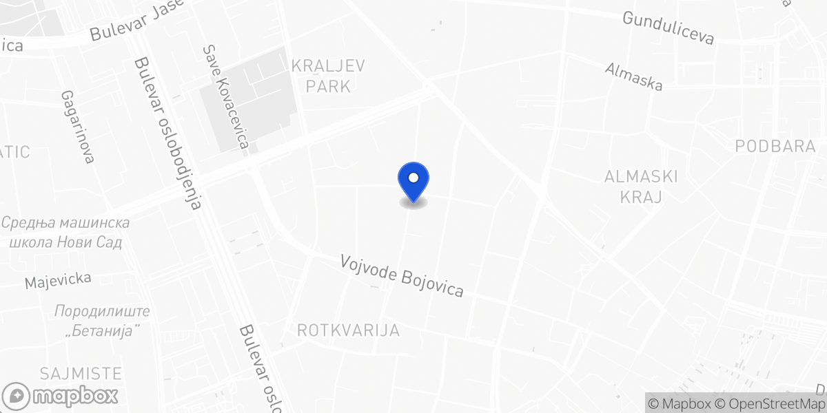 Mapa — Vojvode Šupljikca 20, Novi Sad