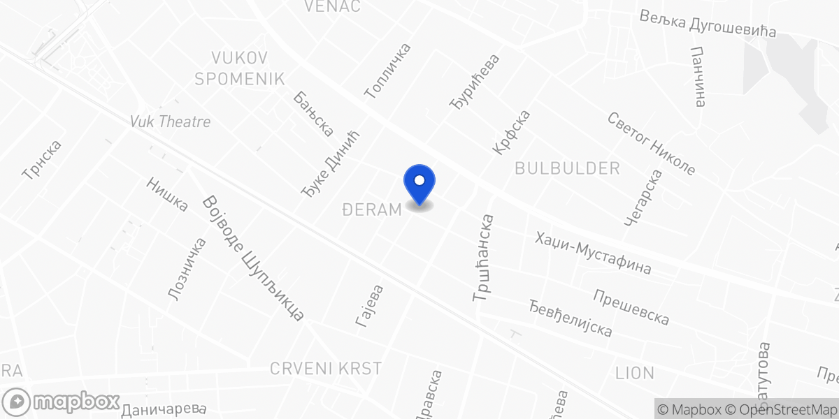 Mapa — Đakovačka 9, Beograd