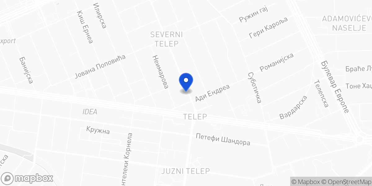 Mapa — Vršačka 68, Novi Sad