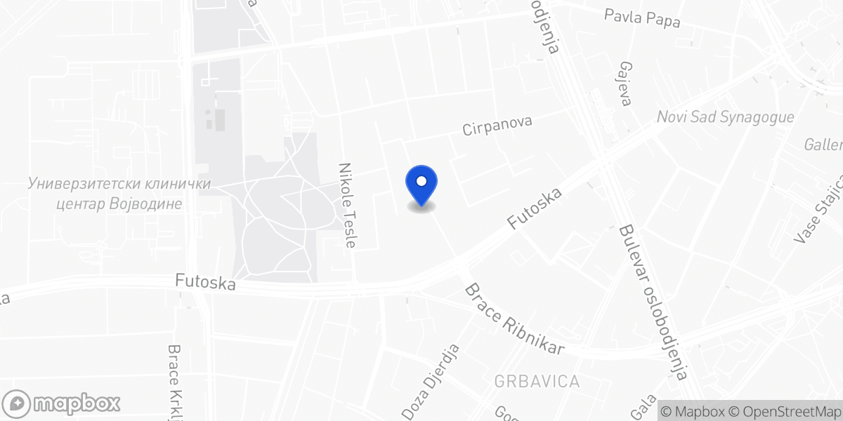 Mapa — Branislava Nušića 3, Novi Sad