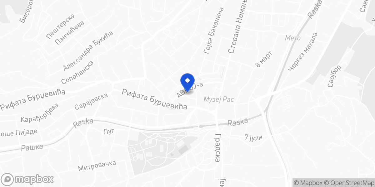 Mapa — AVNOJ-a 6, Novi Pazar