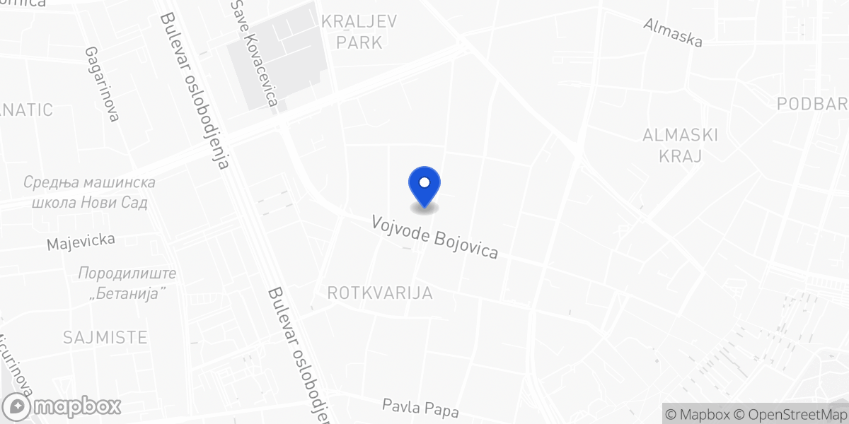 Mapa — Vojvode Šupljikca 3, Novi Sad