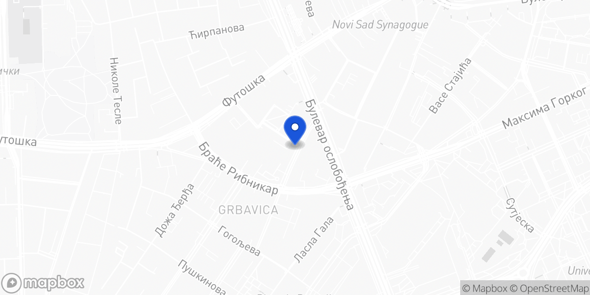 Mapa: Danila Kiša 14A, Novi Sad