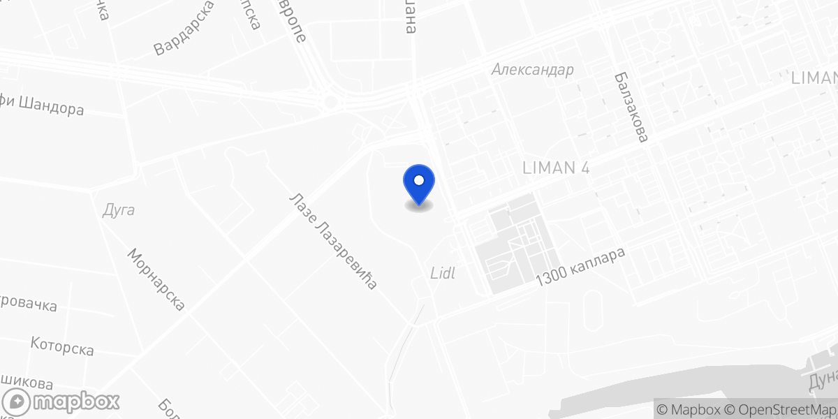 Mapa — ugao Ive Andrića i Narodnog fronta