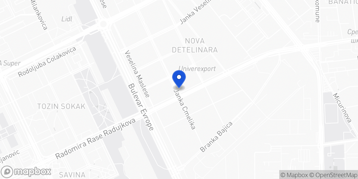Mapa — Janka Čmelika 20, Novi Sad
