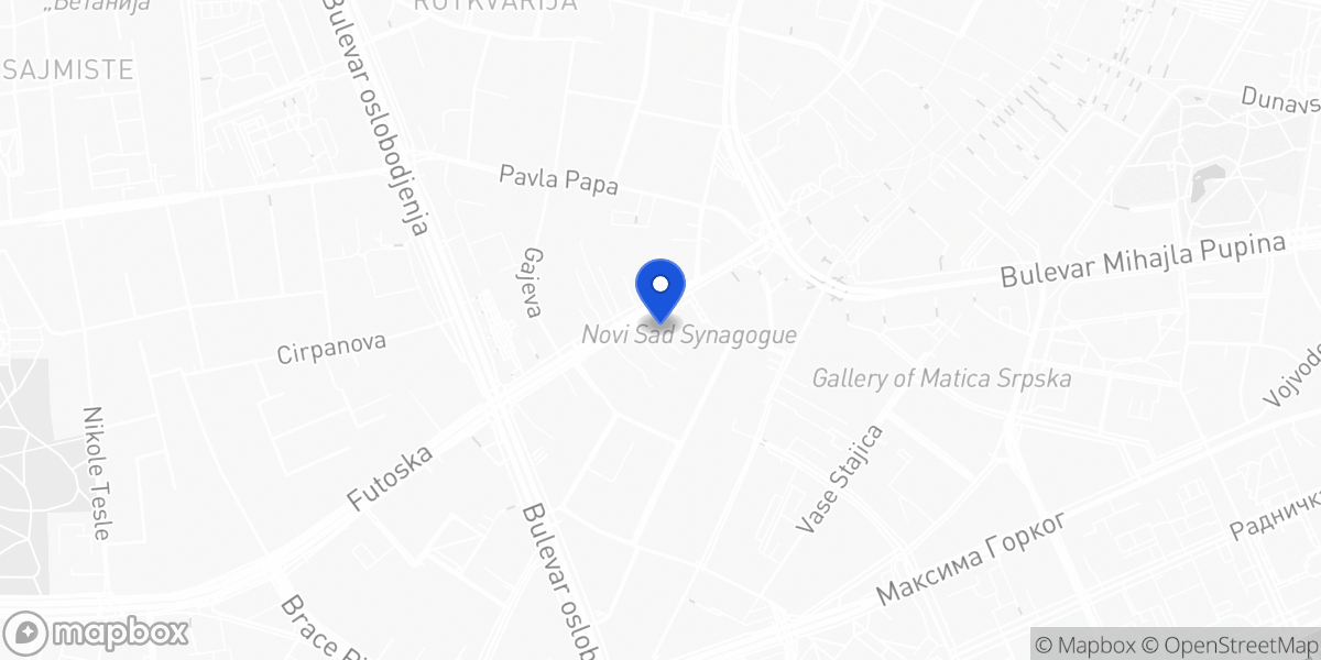 Mapa — Jevrejska 13, Novi Sad